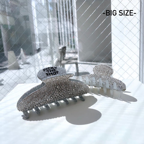 【PICK UP ITEMS】All Rhinestone Hair Clip(BLACK LOGO)