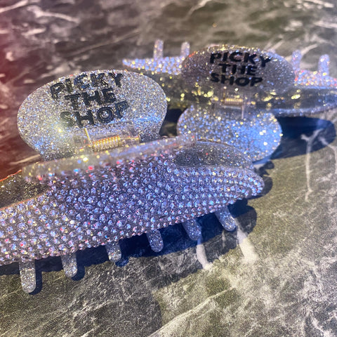 【✨BEST SELLING ITEMS】All Rhinestone Hair Clip(BLACK LOGO)