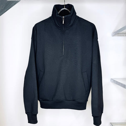 Half zip sweat shirt
