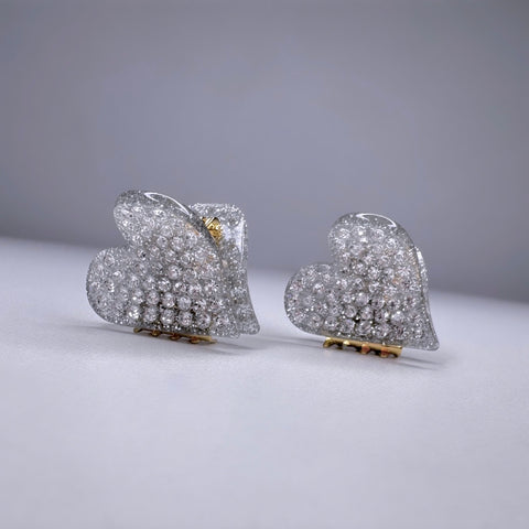Mini heart rhinestone hair clip