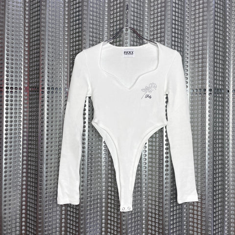 Rose Rhinestone Body Suit