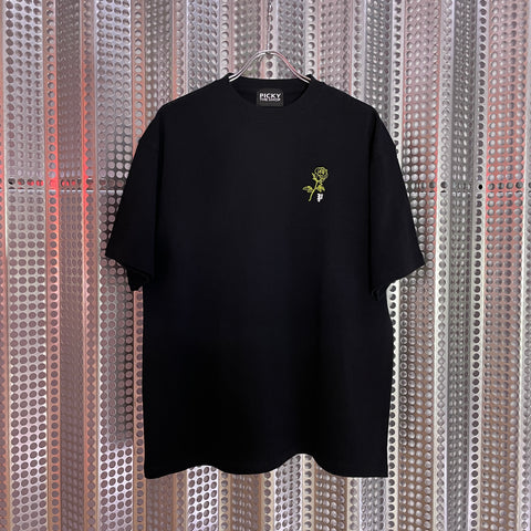 PICKY ORIGINAL “rose print T-shirt”_GREEN